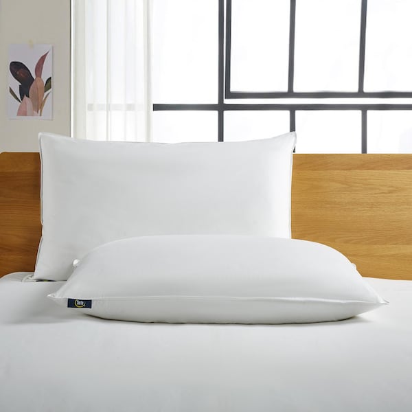 Serta Back-Sleeper White Goose Feather & Down Fiber Pillows, King, PK2 SE201512K - main